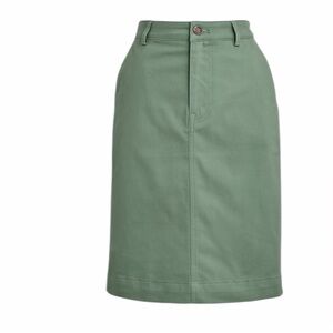 NWT J. Crew Factory Chino Midi Skirt in Topiary Size 6